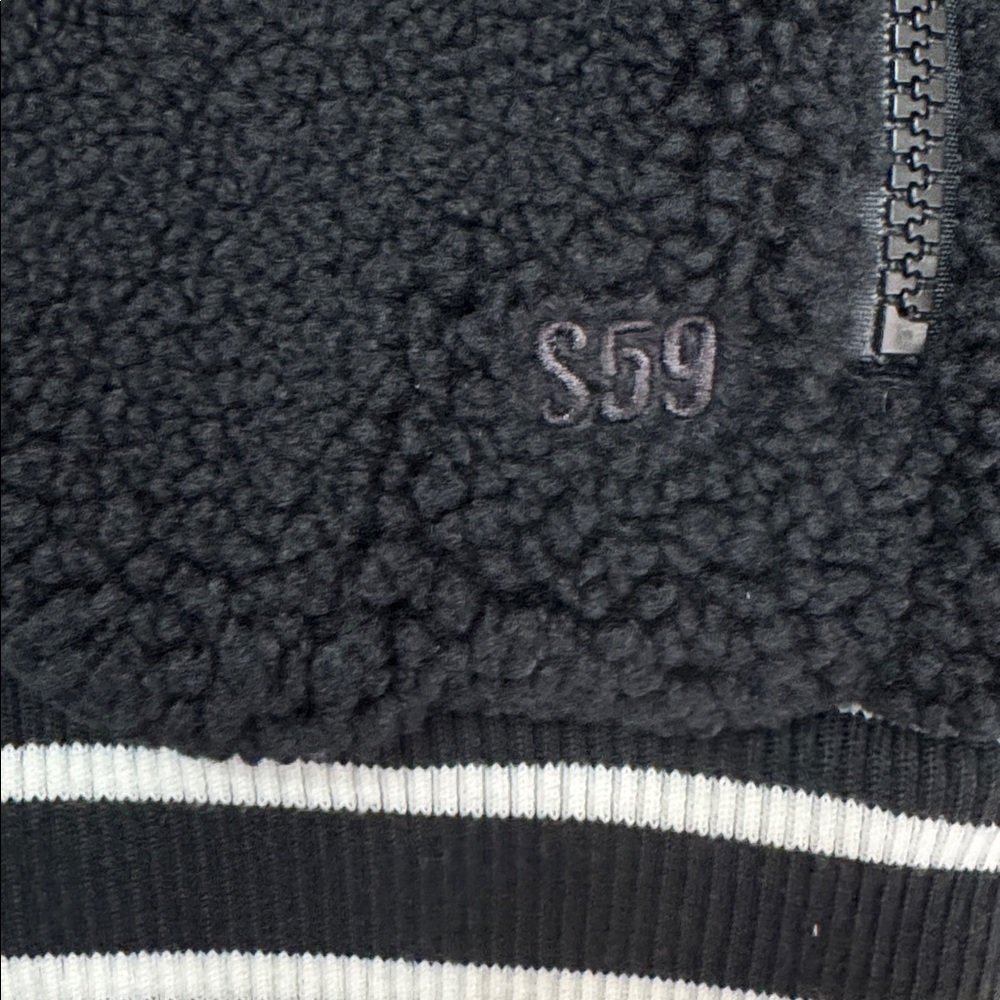 SPLITS59 Willa Sherpa Bomber Jacket in Black Size Medium - Picture 12 of 14